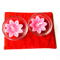 Pink Wax Diyas (4 Nos)