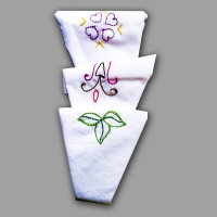 Ladies White Handkerchief - Embroidery (3 in a pack)