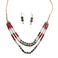 Glowing Antique Multi-Color Necklace And Hangings