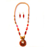 Multicolor Necklace with Pendant