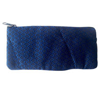 Blue Colored Cotton Zip Pouch (3 Nos.)