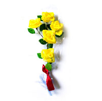 Yellow Rose Flower Bouquet-Artificial