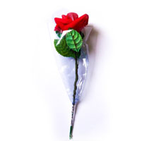 Single Red Flower- Artificial Bouquet (10 Nos)