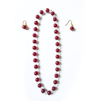 Beads Necklace with Earrings