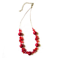 Red beads necklace